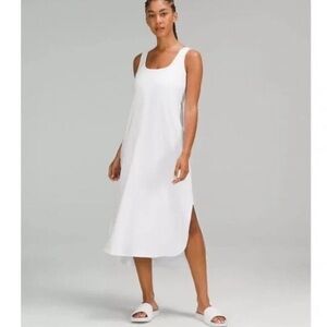 White Sleeveless Midi Dress